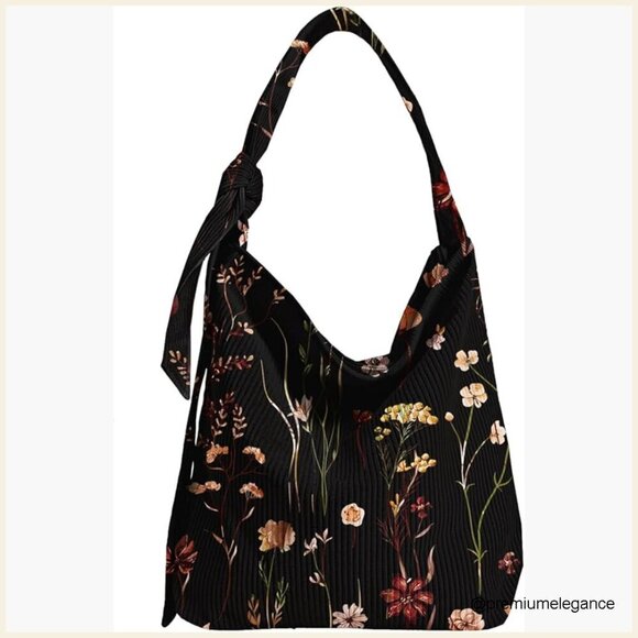 Handbags - Corduroy Tote Bag with Zipper, Adjustable Strap, Holds 15-Inch Laptop